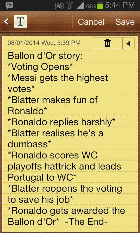 The story of the 2013 Ballon d'Or - Joke